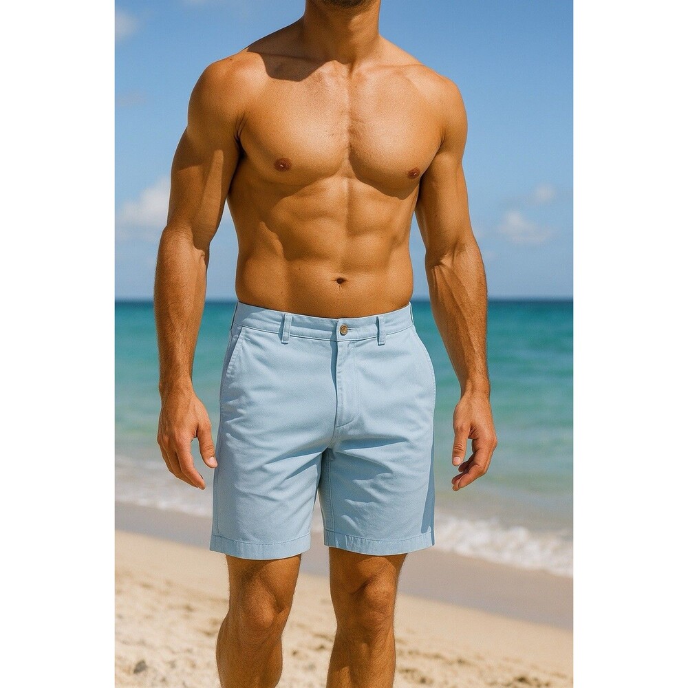 Vineyard Vines Breaker Shorts Mens 34 Light Blue Flat Front Casual Golf Chino 9